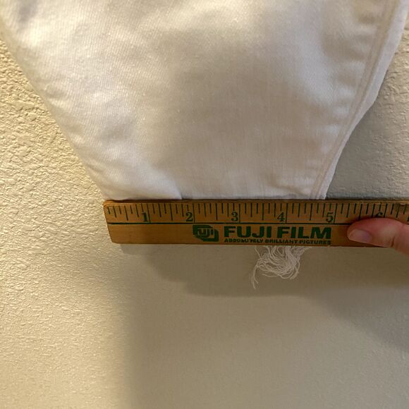 SPANX Women's distressed white ankle skinny jeans jeggings sz L 20229R Pull On - Picture 7 of 15